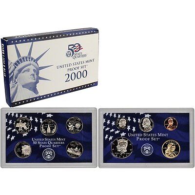 2000-S Proof Set United States US Mint Original Government Packaging Box & COA