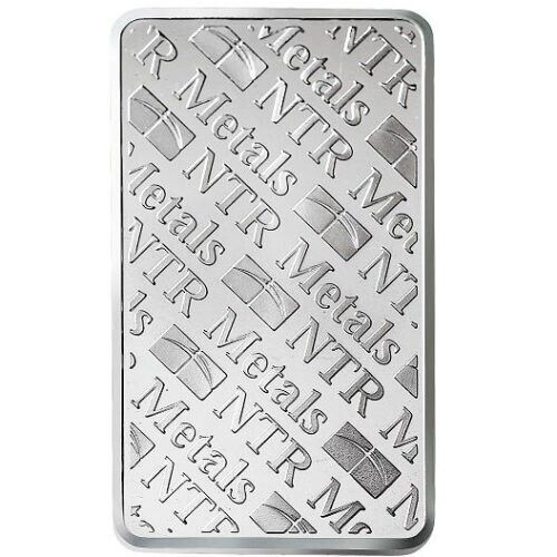 10 Troy Ounces NTR METALS .999 FINE SILVER Bar 10oz
