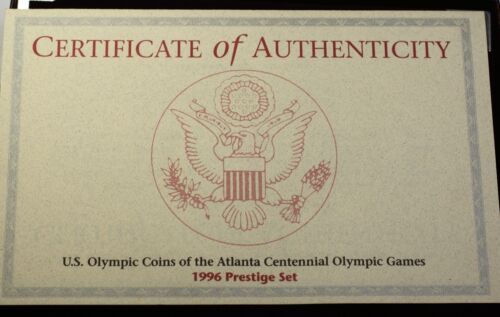 1996-S Prestige Proof Set 6 Gem Coins W/Olympic Silver $1 in US Mint