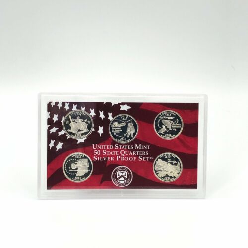 2002-S U.S. Mint Silver Proof Set / 2002 U.S. State Silver Quarters