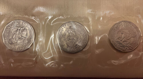 1979 SUSAN B. ANTHONY $1 Near Date/Wide Rim In 3-Coin P, D & S Souvenir Set