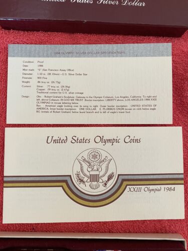 1984-S Olympics Mint Proof Commemorative $1 Silver Dollar