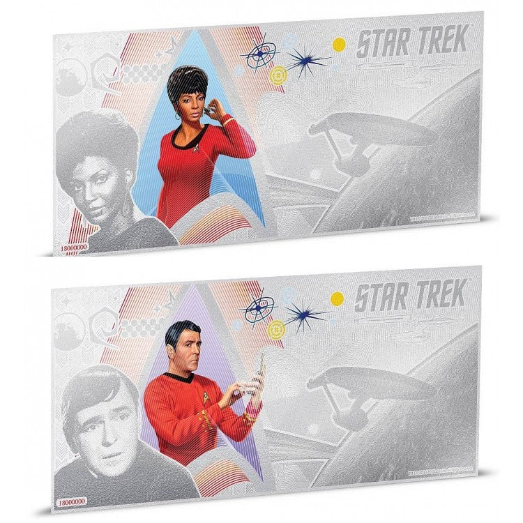 2018 - Niue 1 dollar 2018 Star Trek Coin Note 7-coin note collection™ - 5 gr silver foil with album