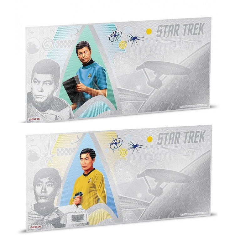 2018 - Niue 1 dollar 2018 Star Trek Coin Note 7-coin note collection™ - 5 gr silver foil with album