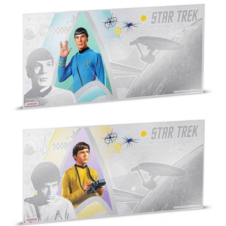 2018 - Niue 1 dollar 2018 Star Trek Coin Note 7-coin note collection™ - 5 gr silver foil with album
