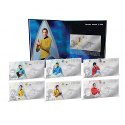 2018 - Niue 1 dollar 2018 Star Trek Coin Note 7-coin note collection™ - 5 gr silver foil with album
