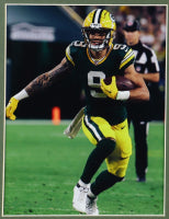 Christian Watson Signed Custom Framed Jersey Display (Beckett) - Green Bay Packers