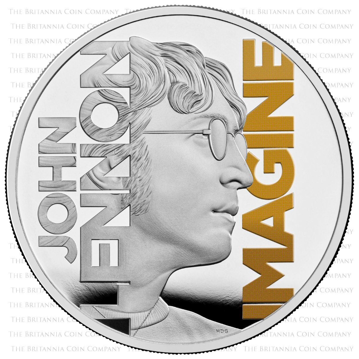 2025 John Lennon One Ounce Colored Silver Proof Music Legends Coin