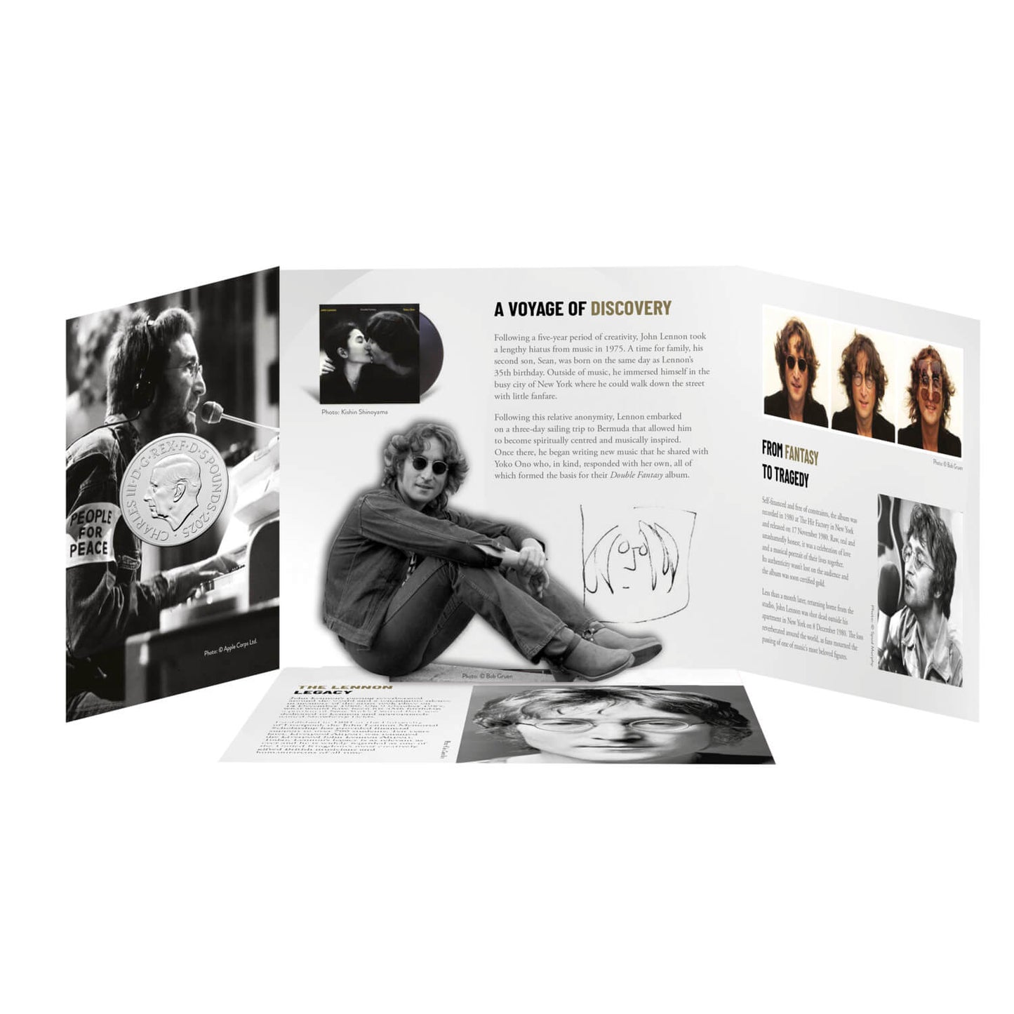 2025 John Lennon 5 Pound Brilliant Uncirculated Colored Proof Music Legends Coin