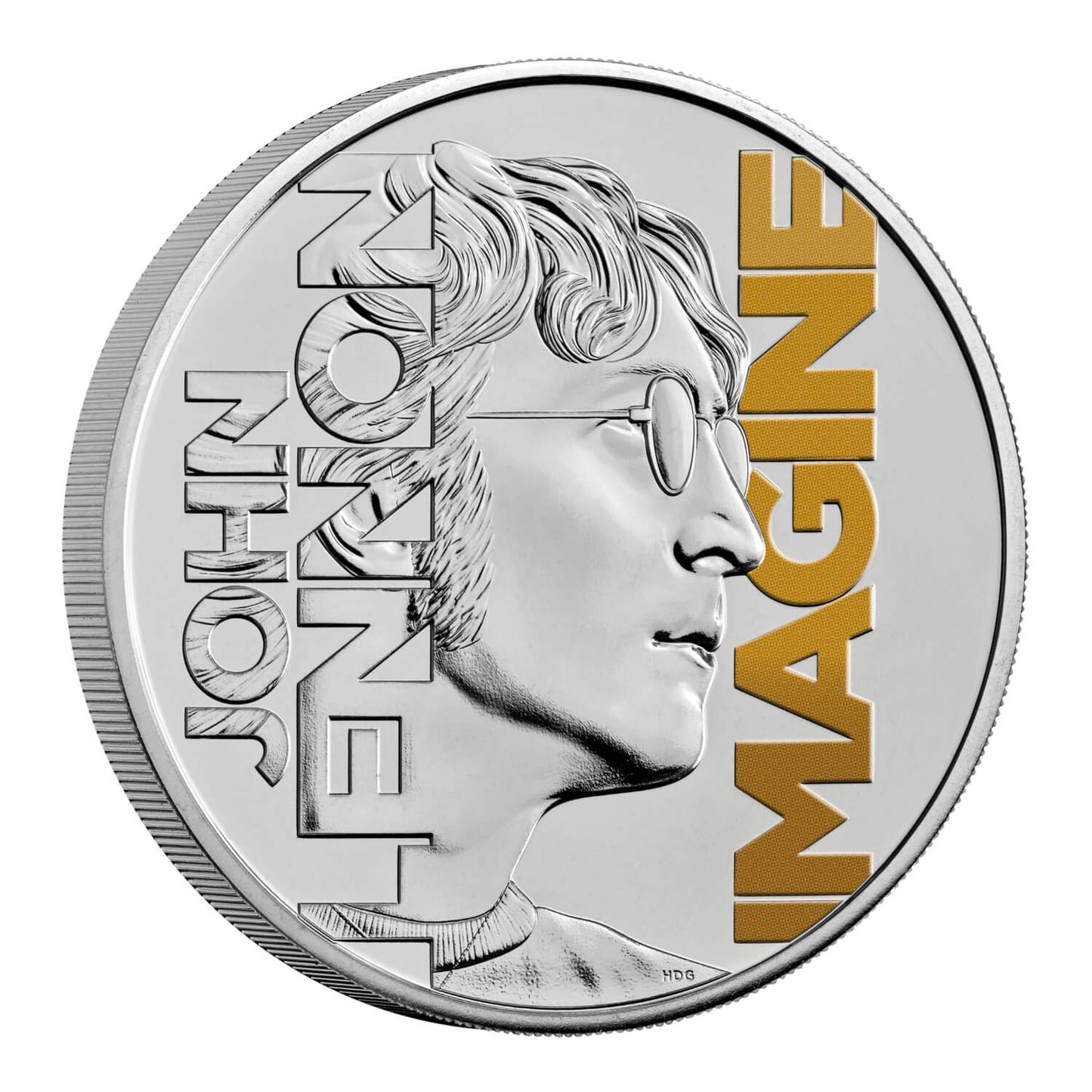 2025 John Lennon 5 Pound Brilliant Uncirculated Colored Proof Music Legends Coin