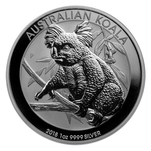 2018-P $1 Silver Australian Koala 1 oz Brilliant Uncirculated
