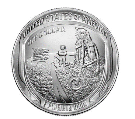 2019 Apollo 11 50th Anniversary Uncirculated Silver Dollar