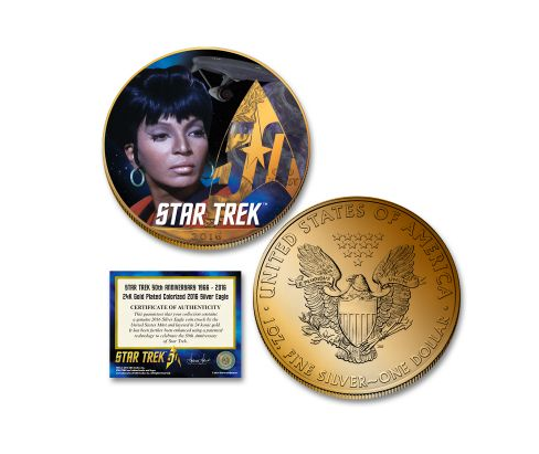 2016 - Star Trek 24K Gold Plated Colorized Silver Eagles-Uhura