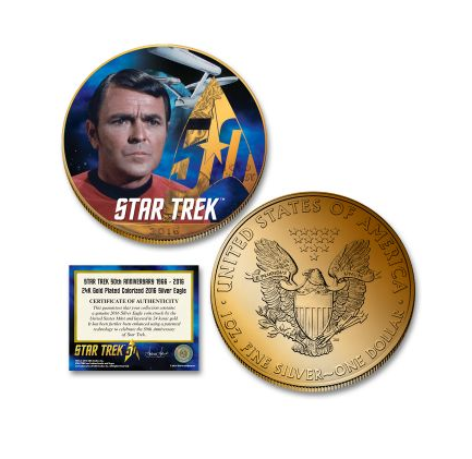 2016 - Star Trek 24K Gold Plated Colorized Silver Eagles-Scotty