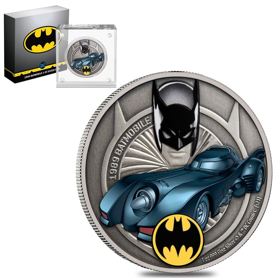 2021 Niue 1 oz DC Comics Batman - 1989 Batmobile Silver Coin