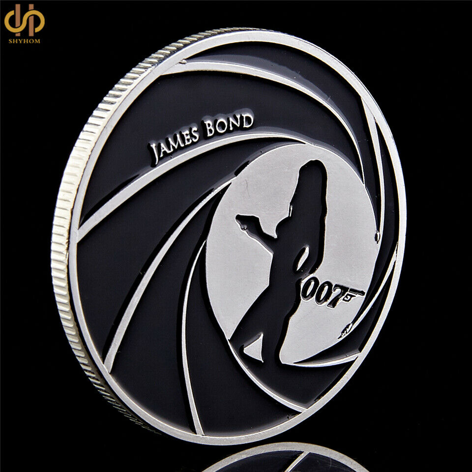 5PCS James Bond 007 Movie Star Super Hero European UK Silver Commemorative Coin