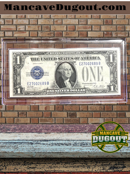 1934 $1 Silver Certificate – “Funny Back” – EX+ Crisp – Sharp Corners – Bright Ink – Sealed in Premium BCW Hard Display Case