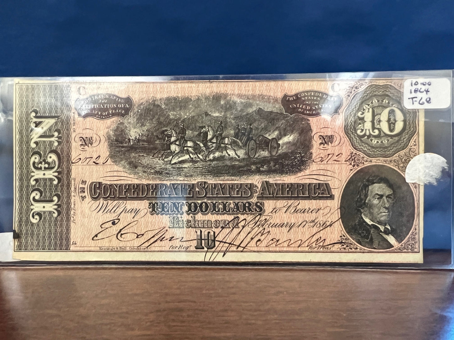 1864-Confederate 10-Bill
