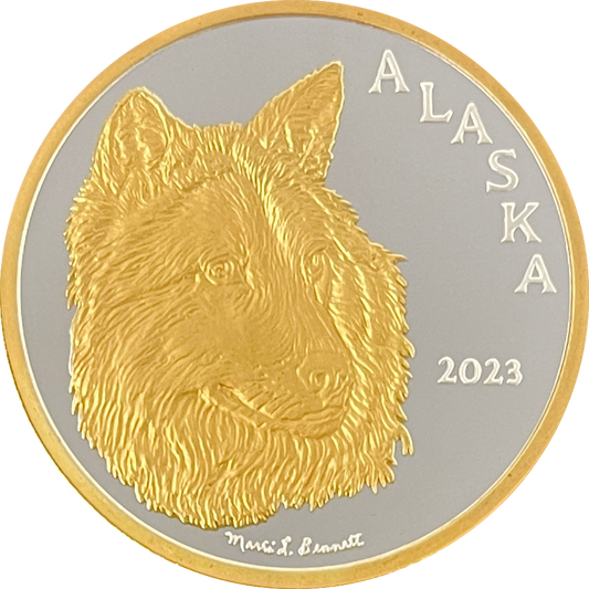 Alaska's 2023 State Medallion - The Wolf!