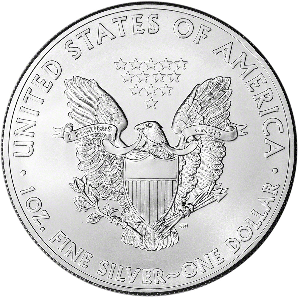 2015 American Silver Eagle 1 oz $1 - 1 Roll - Twenty 20 BU Coins in Mint Tube