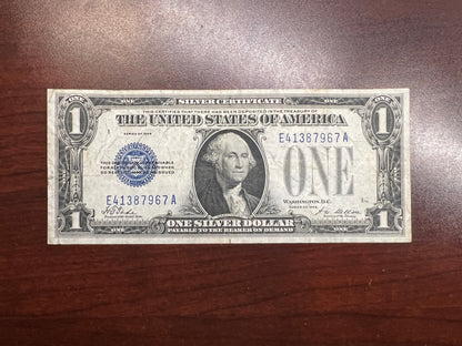 1928 $1 Silver Certificate – “Funny Back” – VF+ Good Color – No Tears/Pinholes – Sealed in Premium BCW Hard Display Case-7967