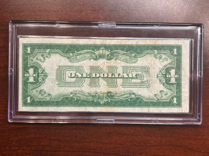 1928 $1 Silver Certificate – “Funny Back” – VF+ Good Color – No Tears/Pinholes – Sealed in Premium BCW Hard Display Case-7967