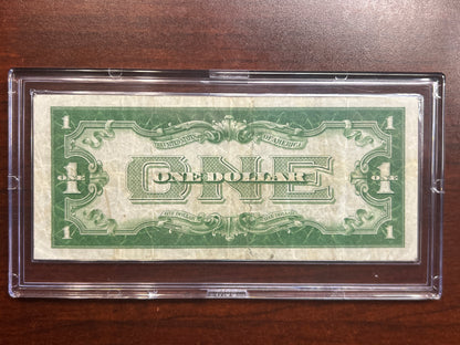 1934 $1 Silver Certificate – “Funny Back” – VF+ Good Color – No Tears/Pinholes – Sealed in Premium BCW Hard Display Case-2185A