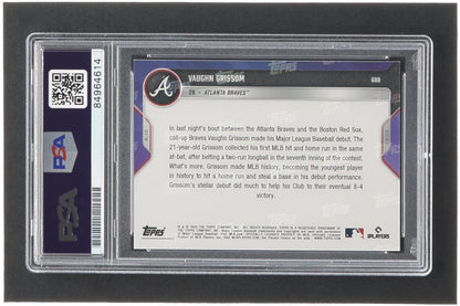 Vaughn Grissom — 2022 Topps Now #688 - Rookie Card (RC) - Signed — Autograph Graded PSA 10