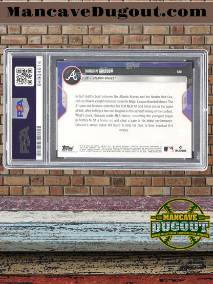 Vaughn Grissom — 2022 Topps Now #688 - Rookie Card (RC) - Signed — Autograph Graded PSA 10