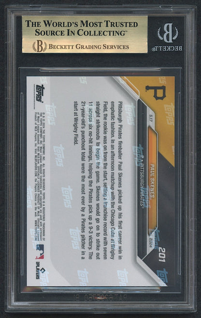 2024 - Paul Skenes Topps Now #201 RC (BGS 10)