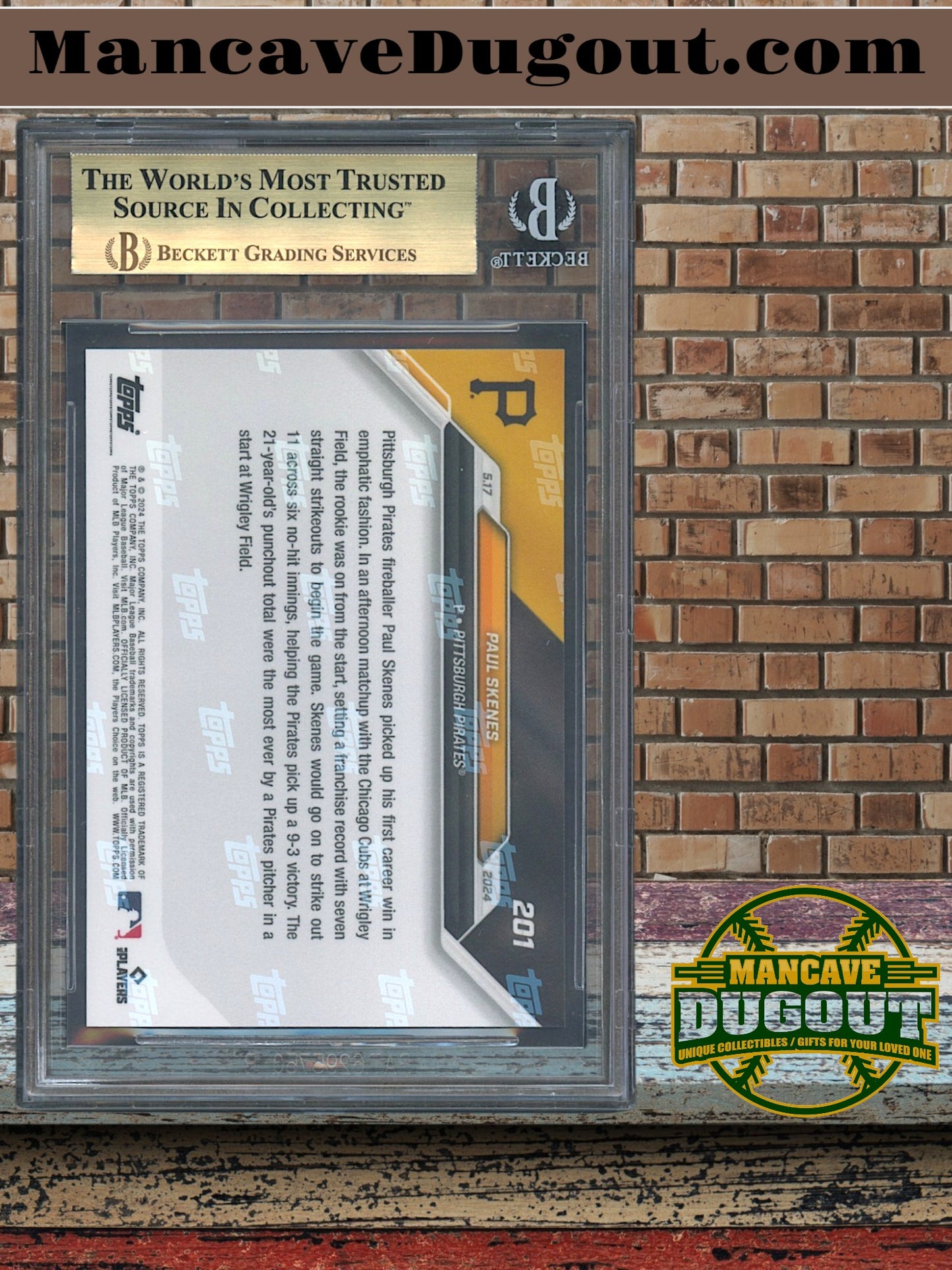 2024 - Paul Skenes Topps Now #201 RC (BGS 10)