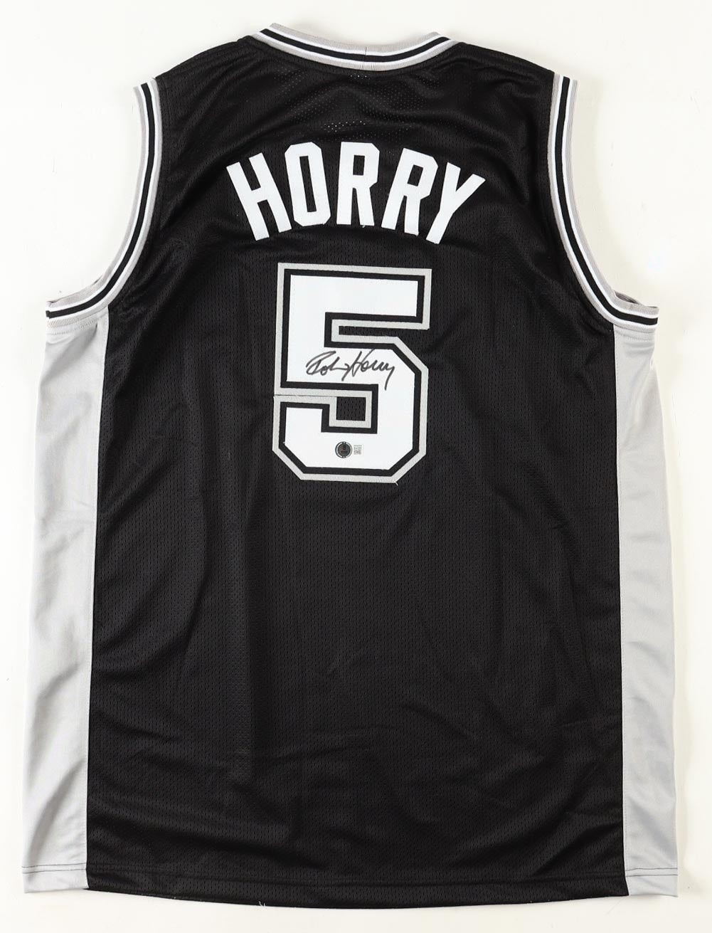 Robert Horry Signed Jersey (Beckett)-San Antonio Spurs I Beckett Witnessed