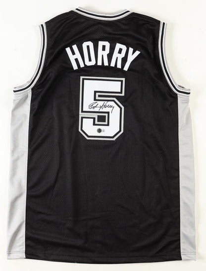 Robert Horry Signed Jersey (Beckett)-San Antonio Spurs I Beckett Witnessed
