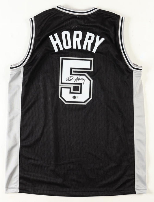 Robert Horry Signed Jersey (Beckett)-San Antonio Spurs I Beckett Witnessed
