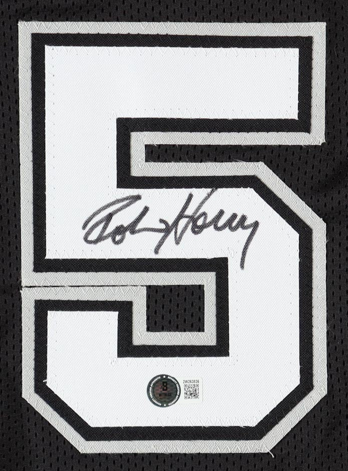 Robert Horry Signed Jersey (Beckett)-San Antonio Spurs I Beckett Witnessed