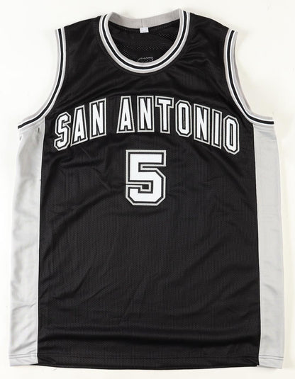 Robert Horry Signed Jersey (Beckett)-San Antonio Spurs I Beckett Witnessed