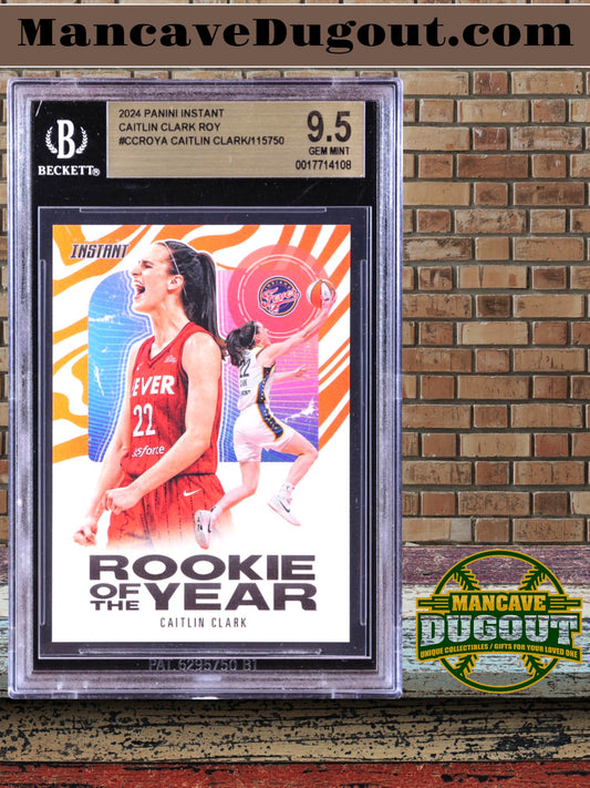 Caitlin Clark 2024 Panini Instant WNBA Rookie of the Year #CCROYA RC – BGS 9.5 Gem Mint
