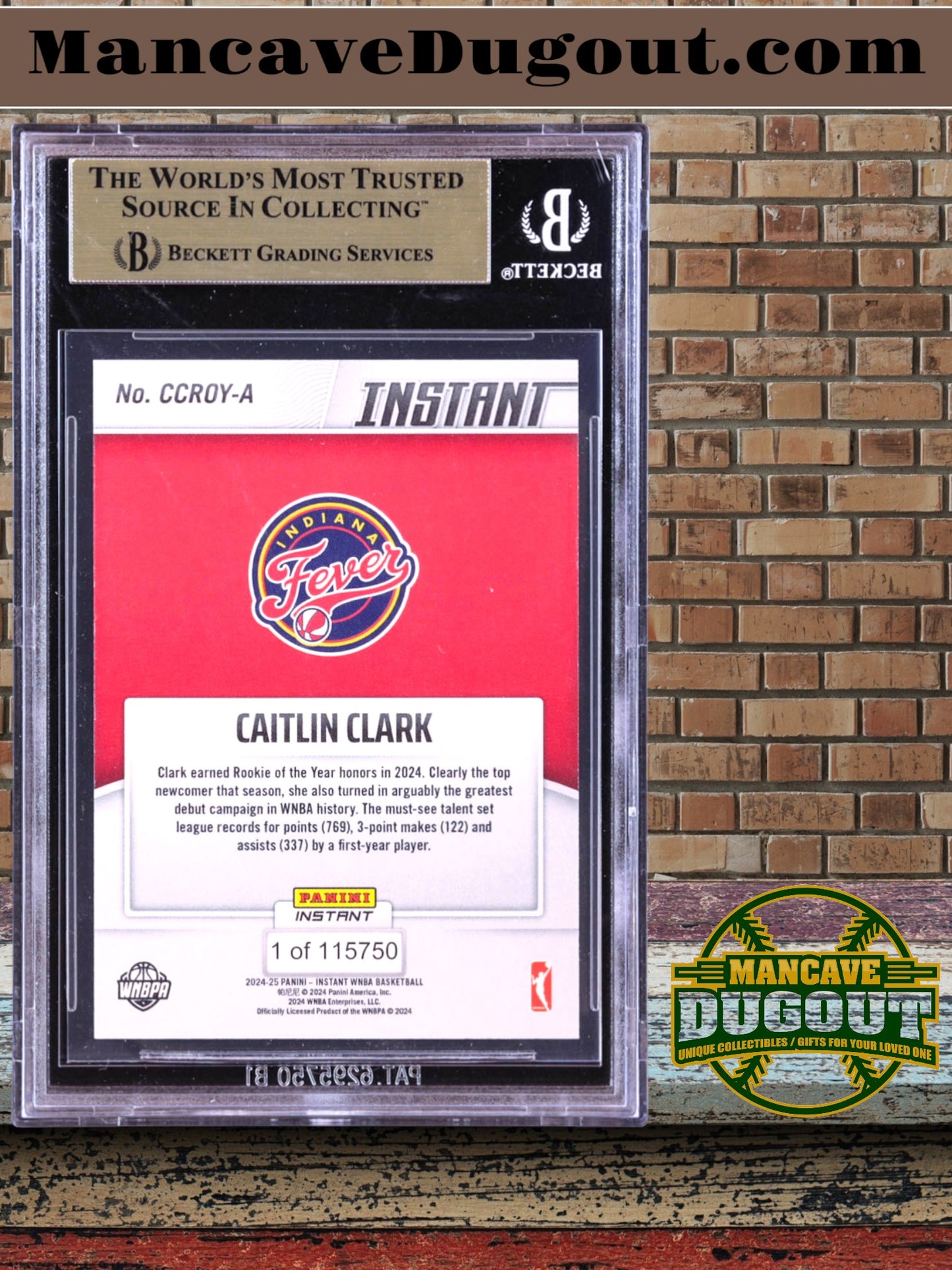 Caitlin Clark 2024 Panini Instant WNBA Rookie of the Year #CCROYA RC – BGS 9.5 Gem Mint