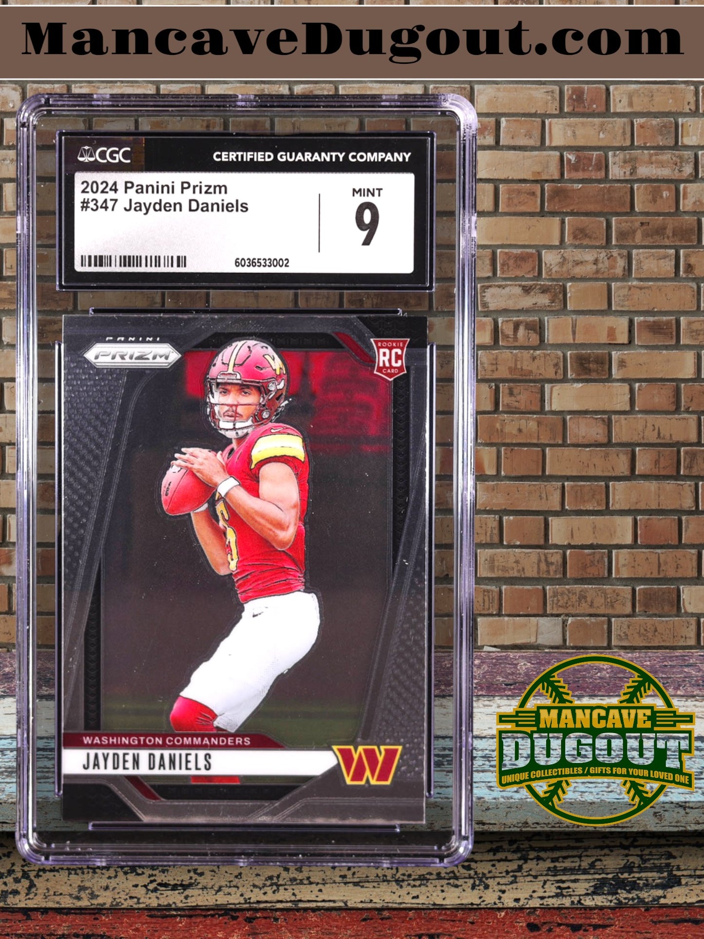 Jayden Daniels 2024 Panini Prizm #347 RC (CGC 9)-Rookie Card