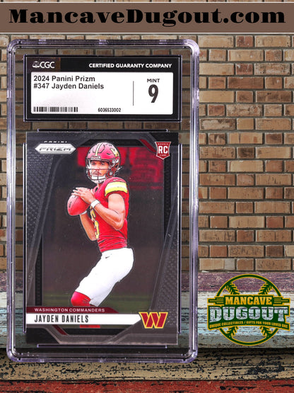 Jayden Daniels 2024 Panini Prizm #347 RC (CGC 9)-Rookie Card