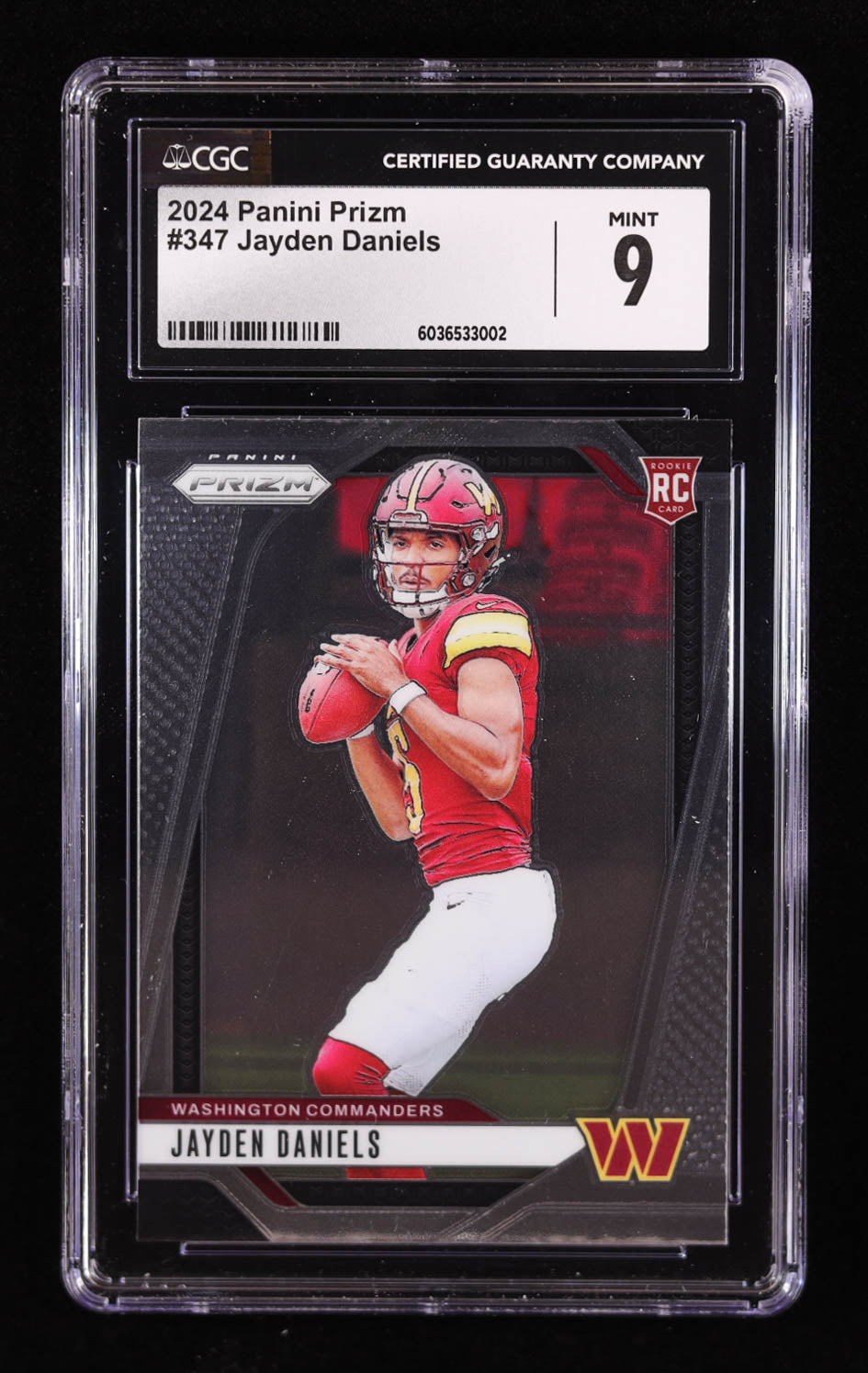 Jayden Daniels 2024 Panini Prizm #347 RC (CGC 9)-Rookie Card