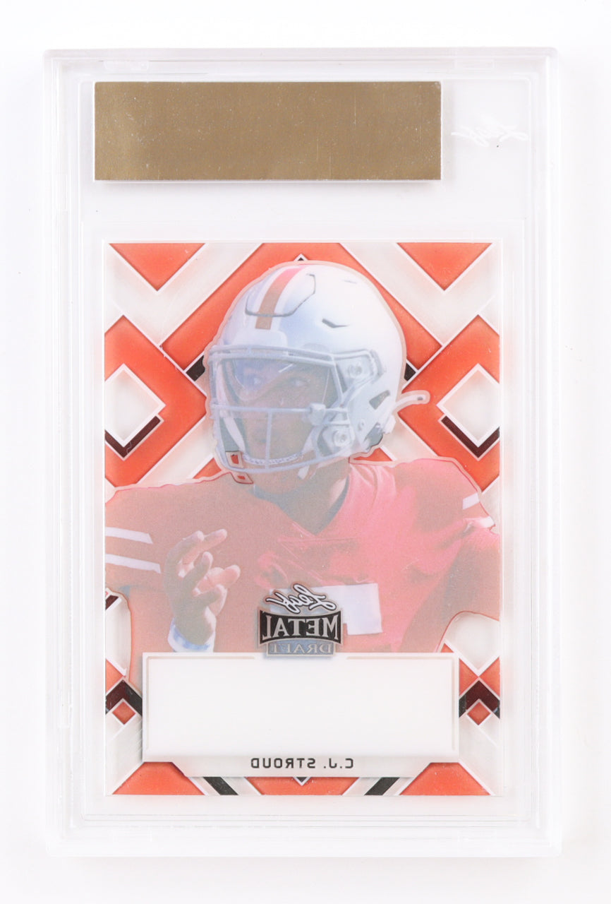 C.J. Stroud 2022 Leaf Metal Portrait Clear Red #1/1 Pre-Production Proof RC
