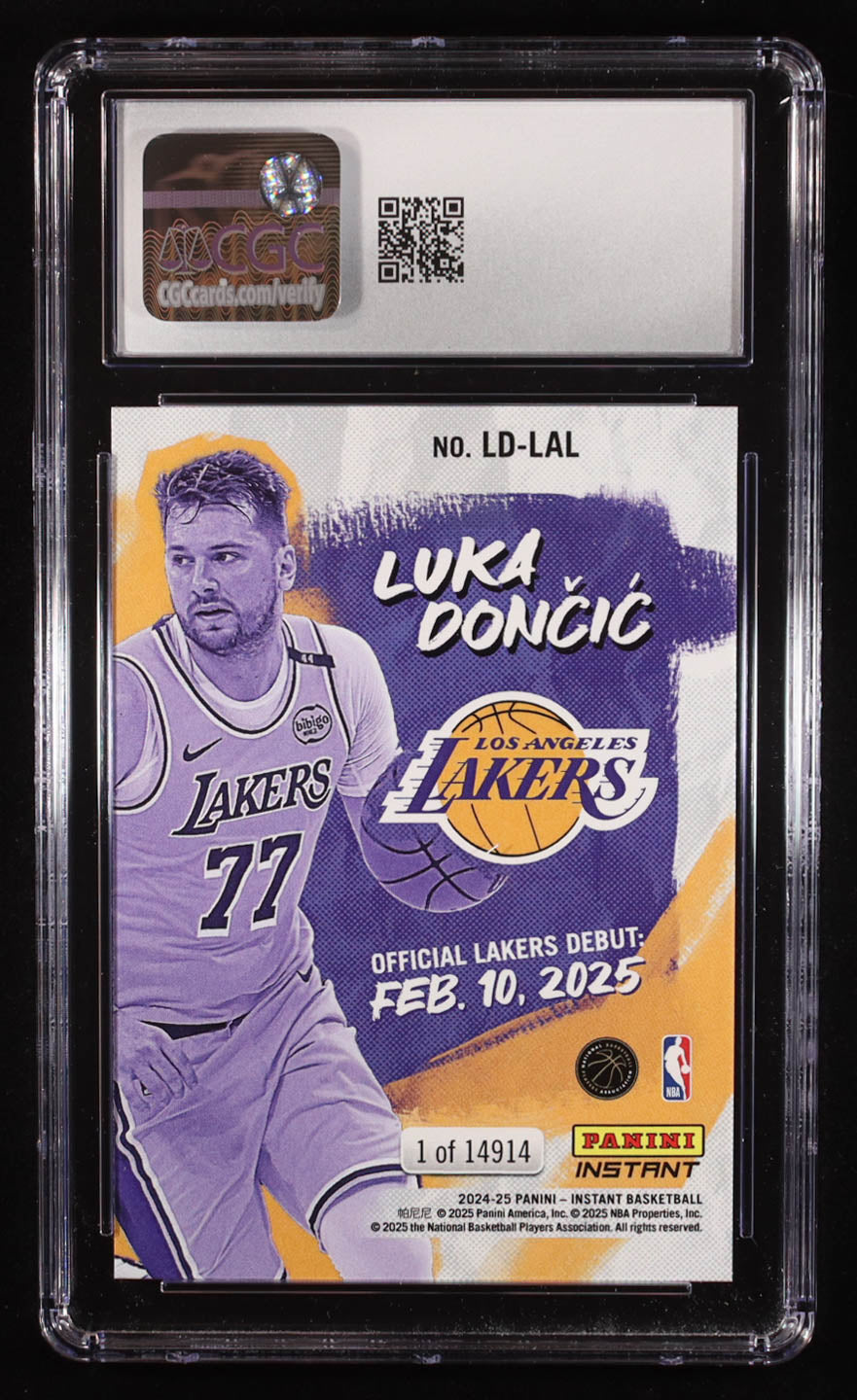 2024-25-Luka Doncic Panini Instant #LDLAL (CGC 9.5)