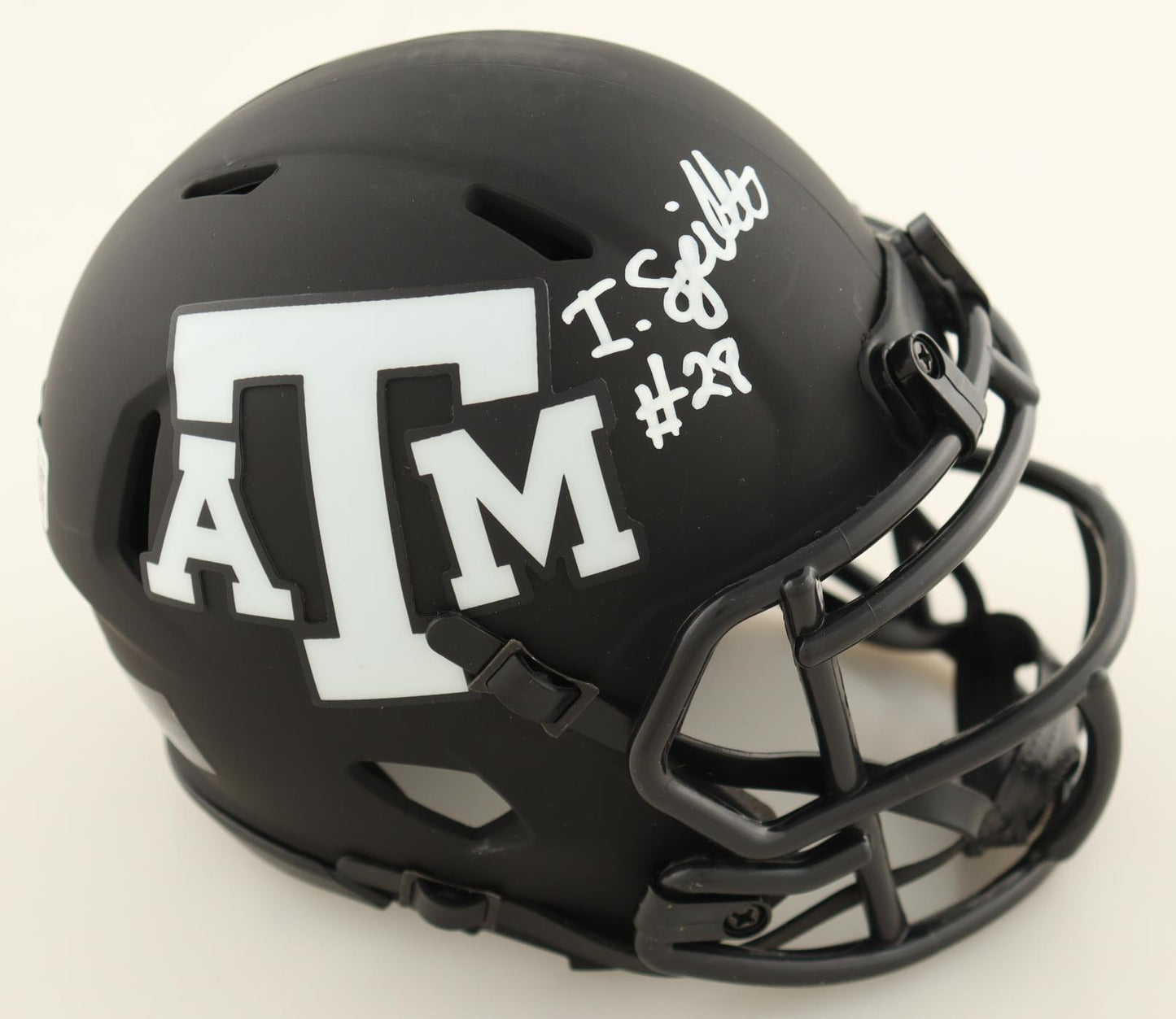 Isaiah Spiller Signed Texas A&M Aggies Eclipse Alternate Speed Mini Helmet (Beckett)