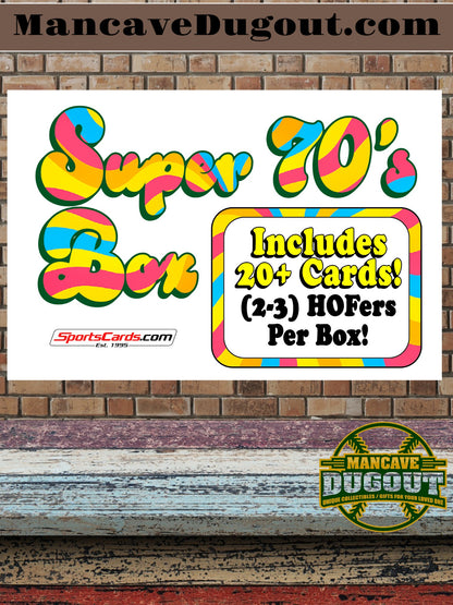 Super 70’s” Vintage Trading Card Mystery Box – 20+ Cards