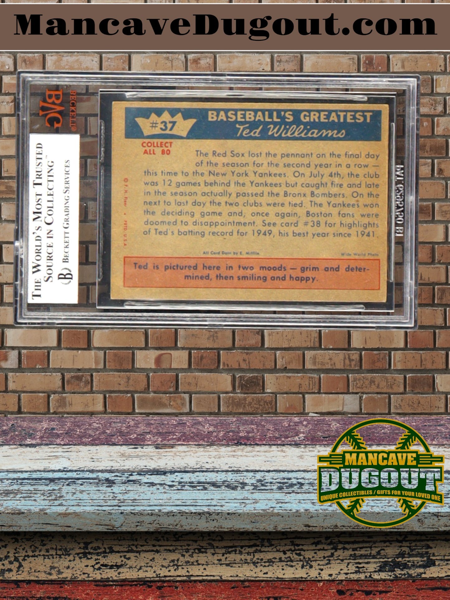 1959 Fleer Ted Williams #37 - Sox Miss Out Again (BVG 7)