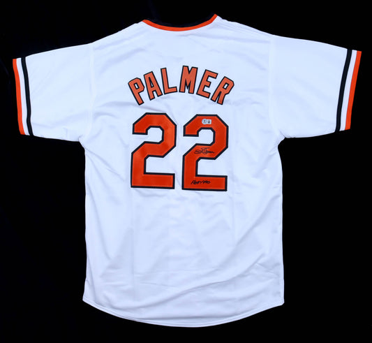 Jim Palmer Signed Jersey Inscribed "HOF 1990" (Beckett)