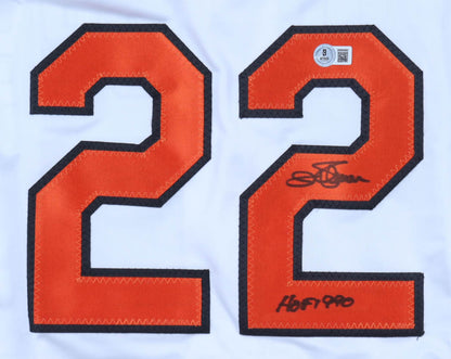 Jim Palmer Signed Jersey Inscribed "HOF 1990" (Beckett)