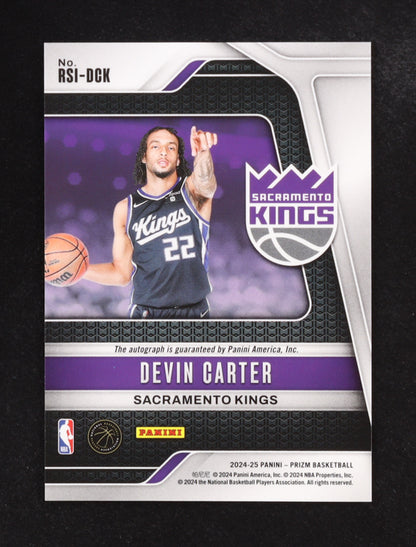 Devin Carter 2024-25 Panini Prizm Rookie Signatures #15 RC