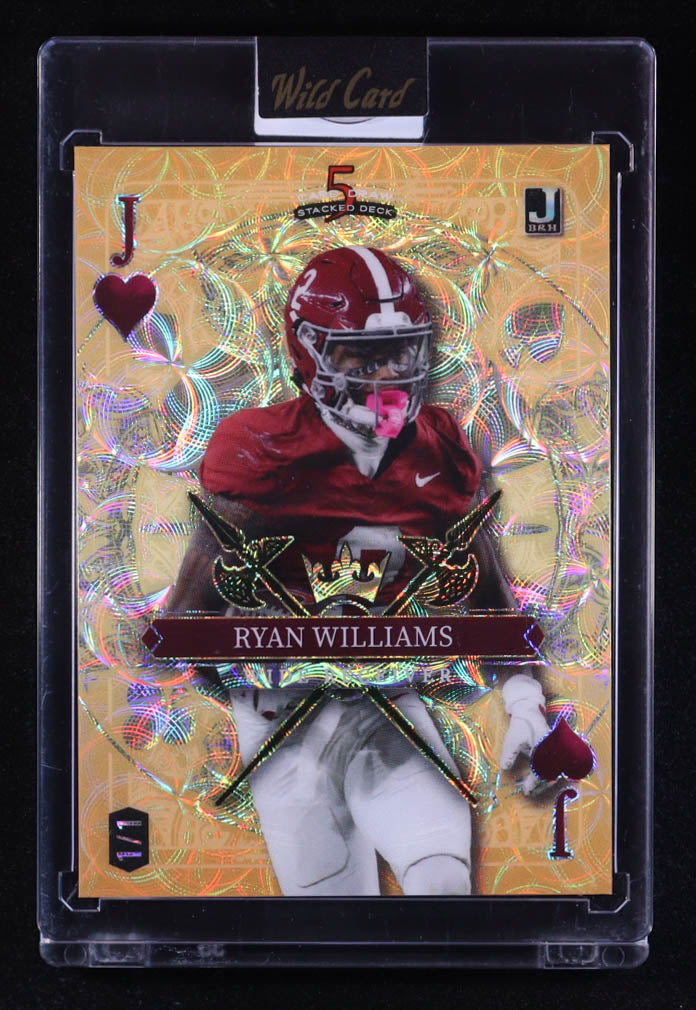 2024 Wild Card 5 Card Draw - Ryan Williams – Jack of Hearts • Kaleidoscope Orange • Rookie Card • 1/1